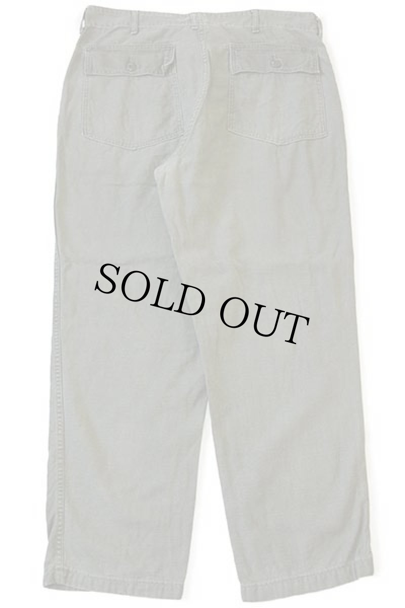 画像3: 70s 米軍 U.S.ARMY コットンサテン ユーティリティ ベイカーパンツ オリーブグリーン w38 L31 (3)