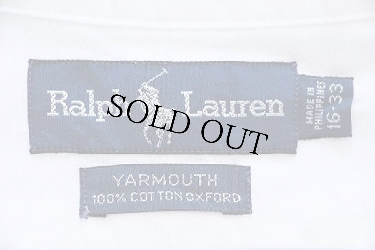 画像4: 90s ラルフローレン ワンポイント ボタンダウン オックスフォード コットンシャツ 白 16 (4)