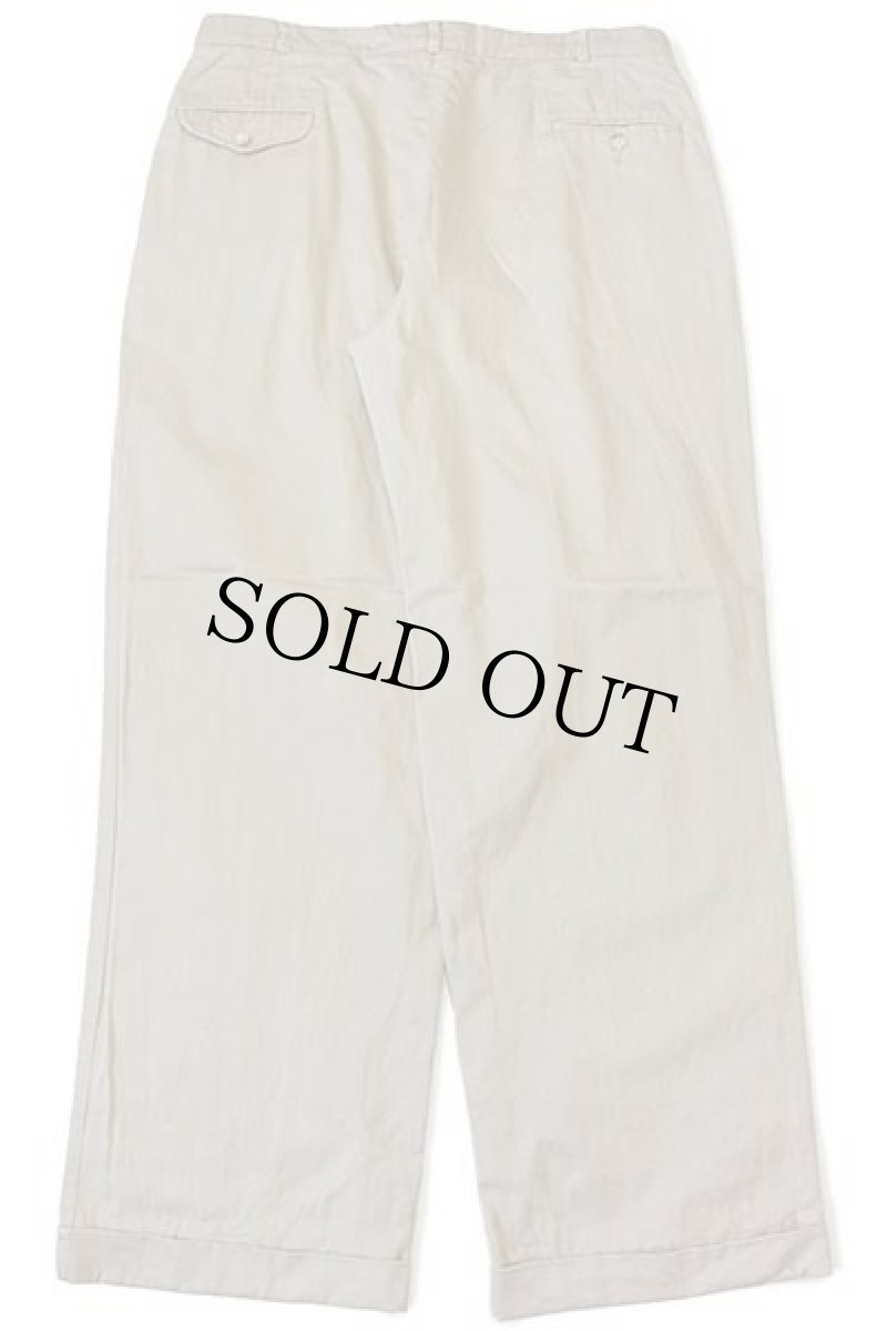 画像3: 90s ポロ ラルフローレン ツータック スラックス コットンツイルパンツ カーキ w38 (3)