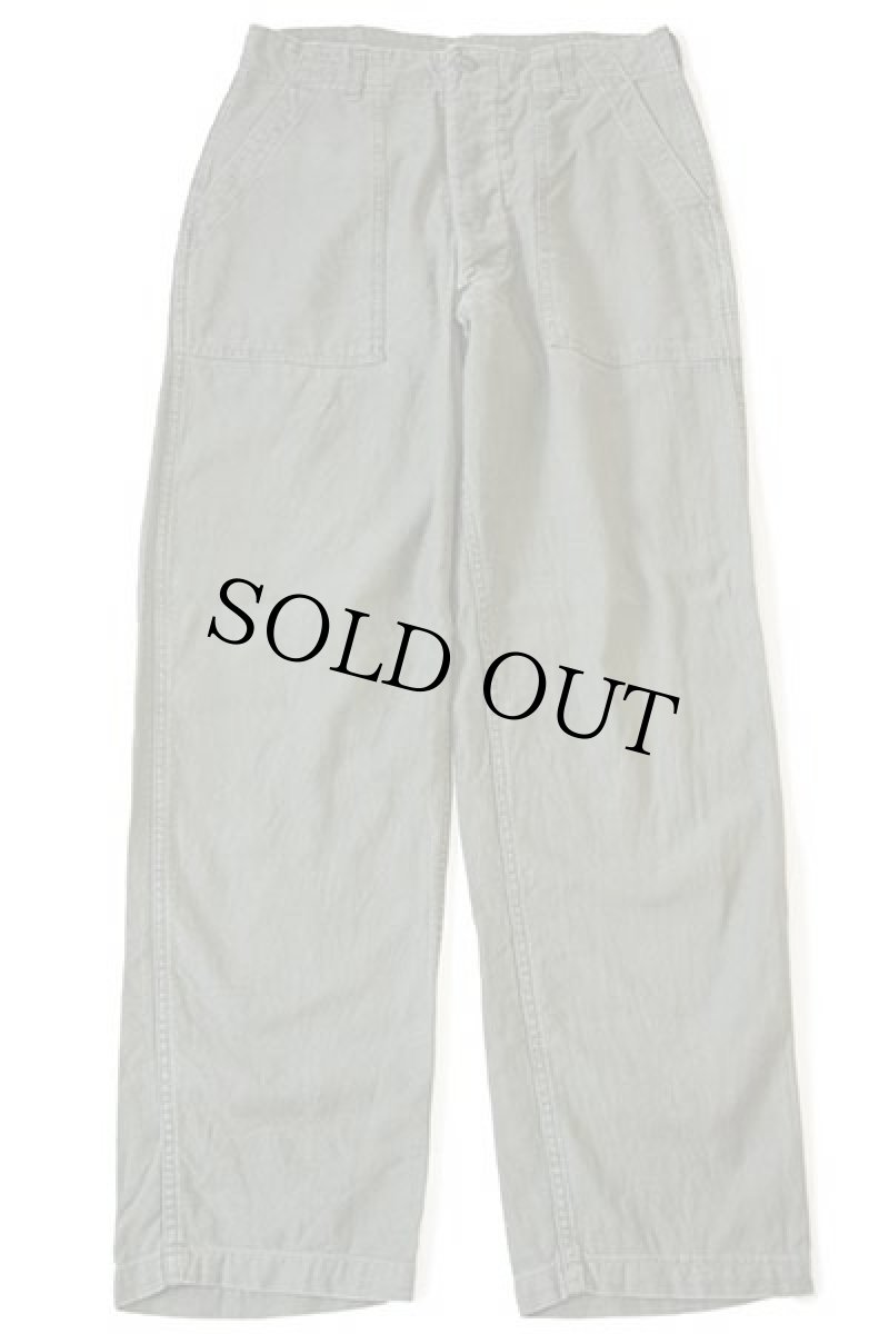 画像2: 60s 米軍 U.S.ARMY コットンサテン ユーティリティ ベイカーパンツ オリーブグリーン w32 L31★A (2)