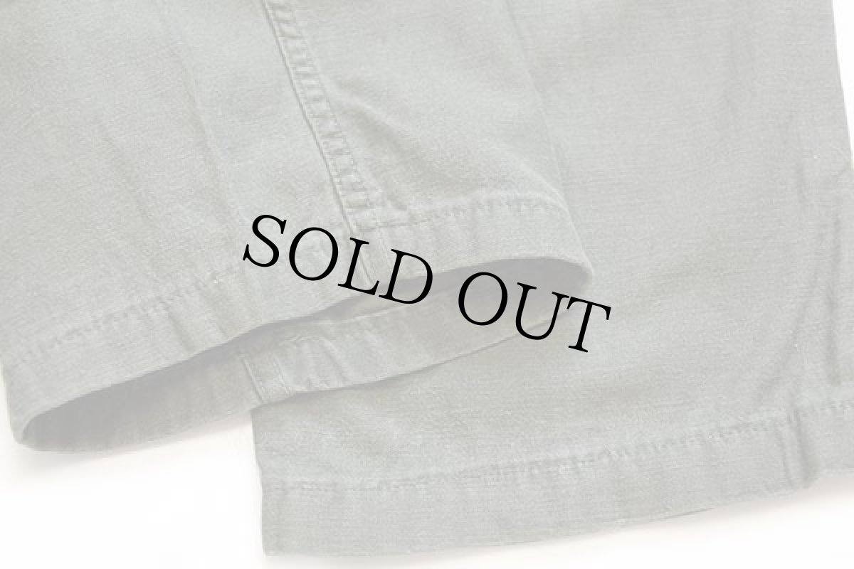 画像7: 70s 米軍 U.S.ARMY コットンサテン ユーティリティ ベイカーパンツ オリーブグリーン w38 L31 (7)