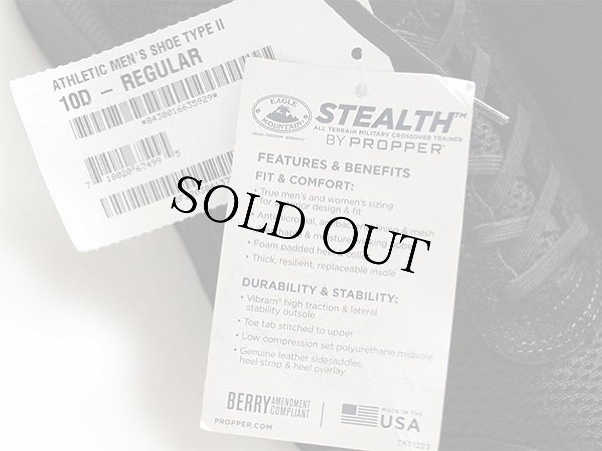 画像6: 未使用★18 米軍 Eagle Mountain By Propper STEALTH トレーニングシューズ スニーカー 黒 10D (6)