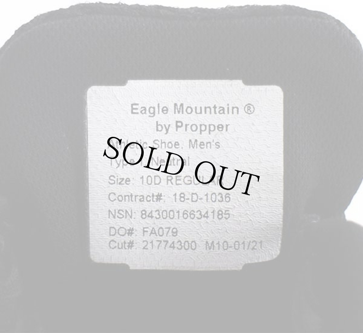 画像5: 未使用★18 米軍 Eagle Mountain By Propper STEALTH トレーニングシューズ スニーカー 黒 10D (5)