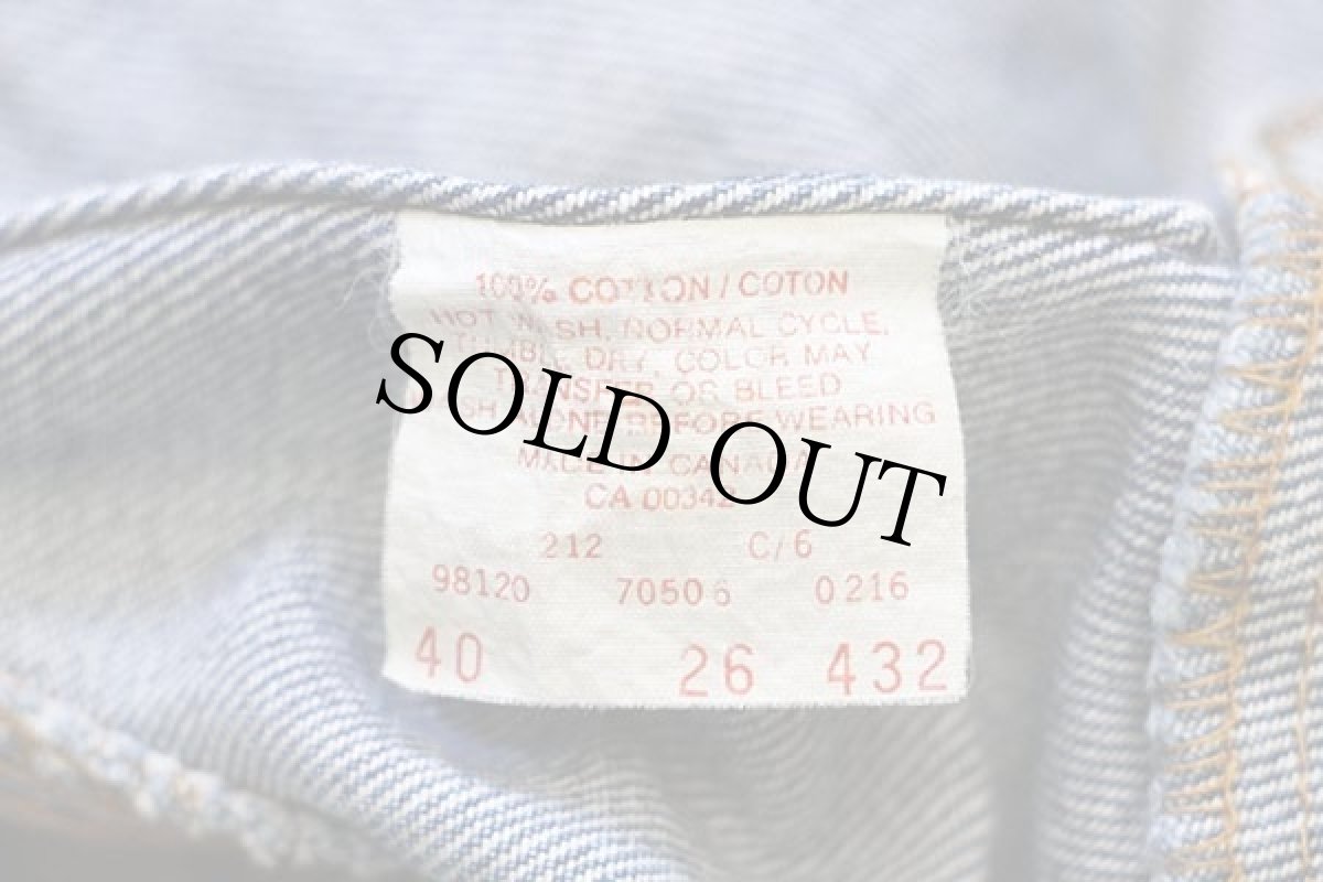 画像5: 80s カナダ製 Levi'sリーバイス 70506 デニムジャケット 4ポケット 40★A (5)