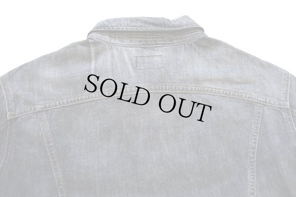 画像4: Leeリー RIDER JACKET SLIM USED加工 先染め ブラック デニムジャケット XL★ユーロ (4)