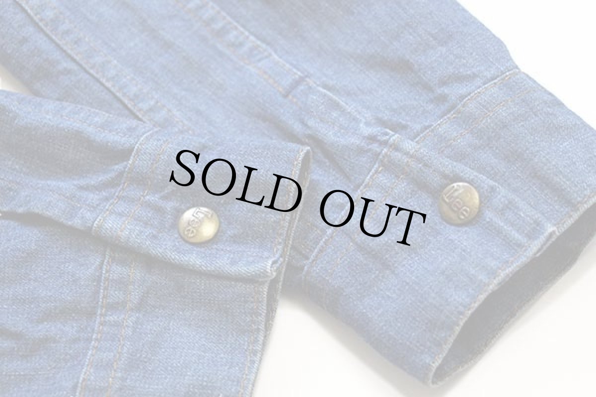 画像7: 70s USA製 Leeリー デニム シャツジャケット M-L (7)