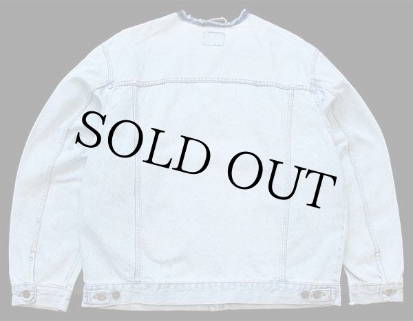 Leeリー RIDER JACKET ノーカラー デニムジャケット 4ポケット
