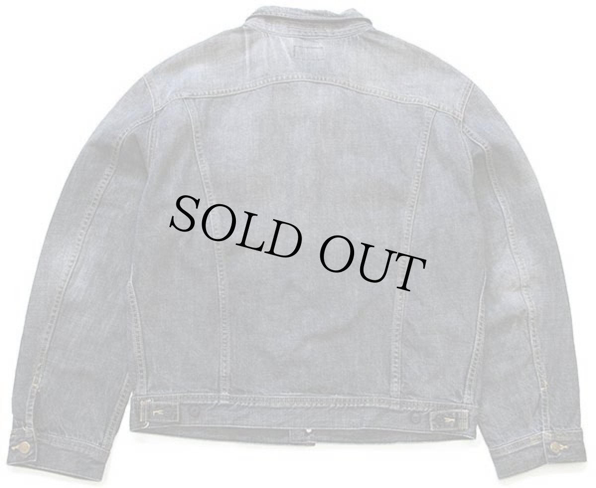 画像2: Leeリー RIDER JACKET SLIM USED加工 先染め ブラック デニムジャケット XL★ユーロ (2)