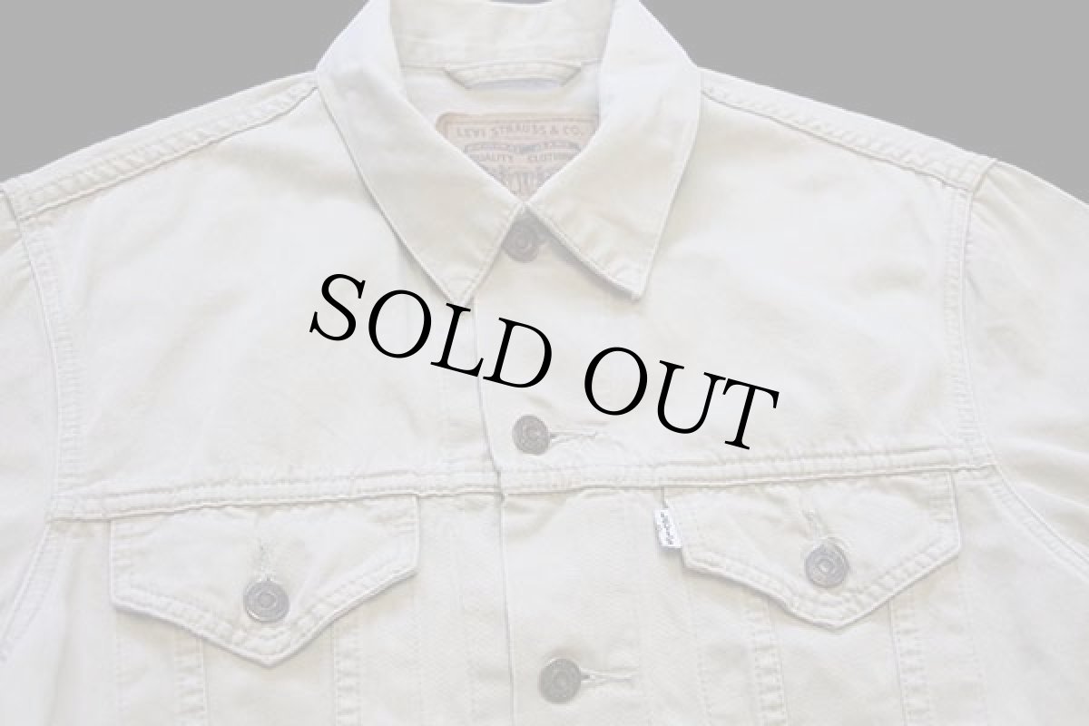 画像3: 90s Levi'sリーバイス 70503 コットンツイル ジャケット 4ポケット ベージュ M★ユーロ (3)