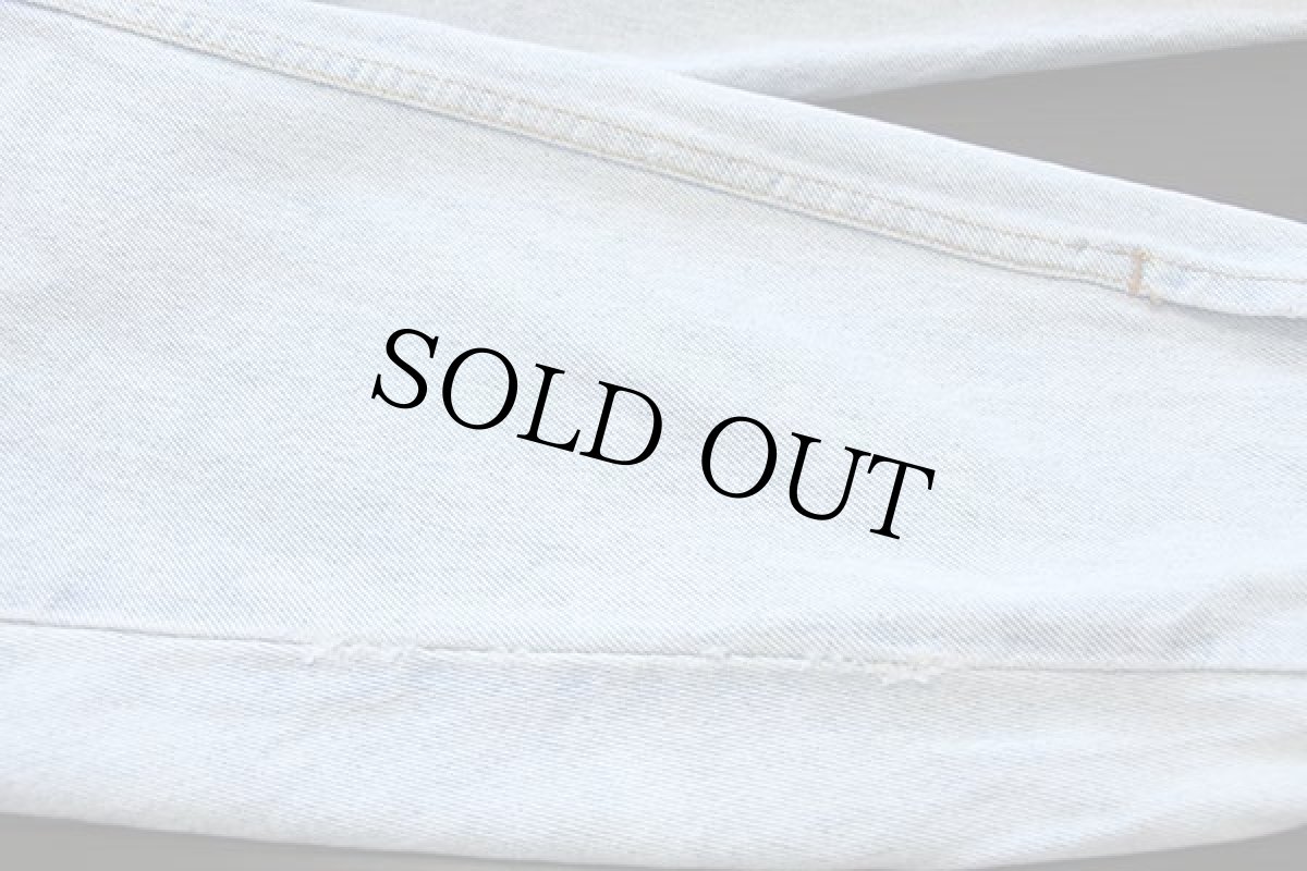 画像7: Leeリー RIDER JACKET ノーカラー デニムジャケット 4ポケット カスタム アイスブルー XXL★ユーロ 特大 (7)