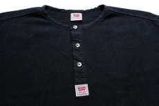 画像3: 90s Levi'sリーバイス ヘンリーネック コットン ニット スウェット 黒★ユーロ (3)