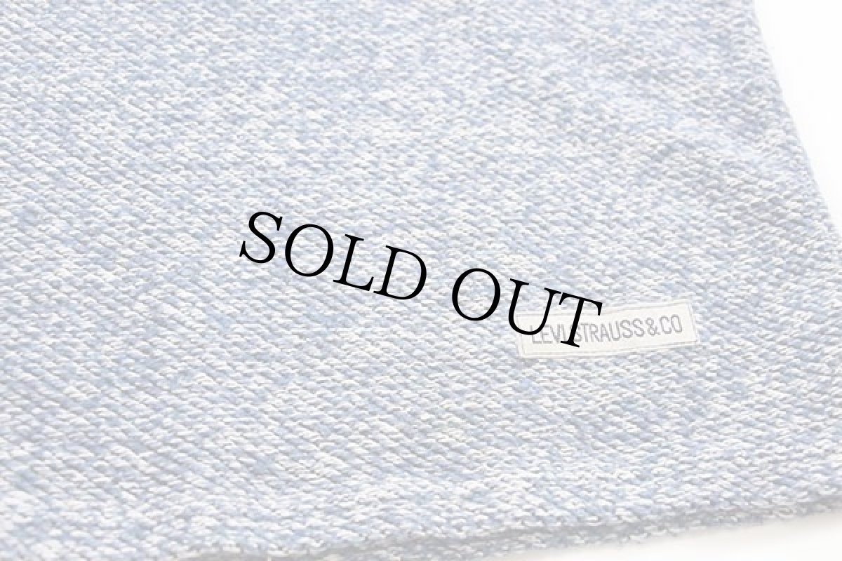 画像5: 90s イタリア製 Levi'sリーバイス ヘンリーネック パイル スウェット 霜降りブルー L (5)