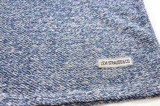 画像5: 90s イタリア製 Levi'sリーバイス ヘンリーネック パイル スウェット 霜降りブルー L (5)