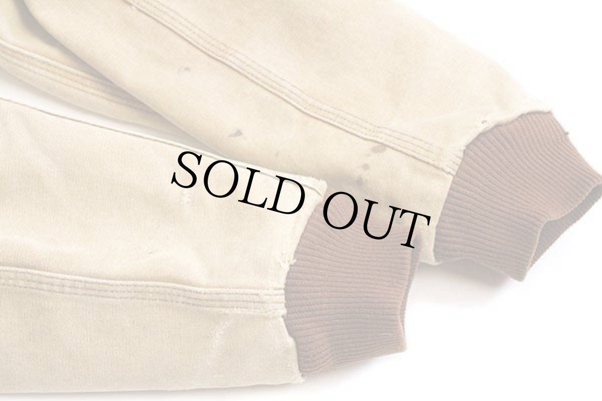 画像8: 90s carharttカーハート 裏サーマル ダック地 アクティブジャケット パーカー 茶 フェード (8)