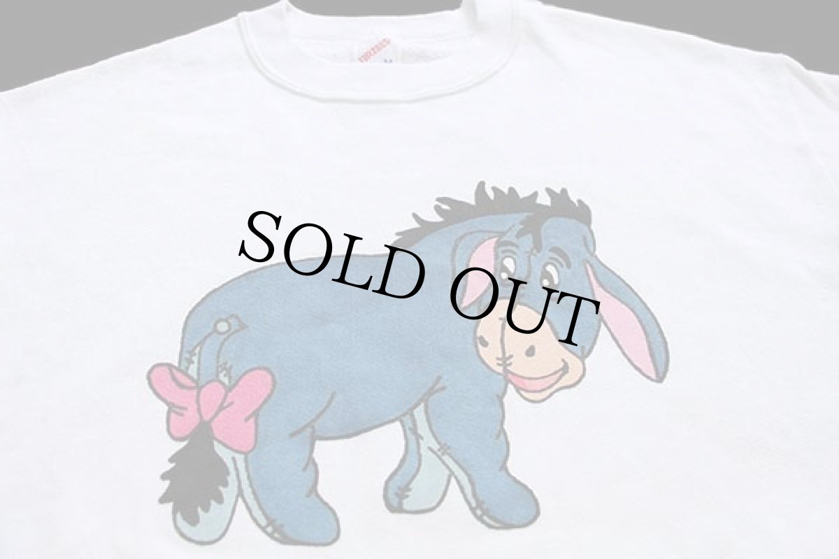 画像3: 90s USA製 Eeyoreイーヨー スウェット 白 M (3)