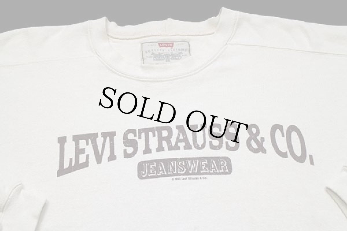 画像3: 90s USA製 Levi'sリーバイス ロゴ スウェット アイボリー L (3)