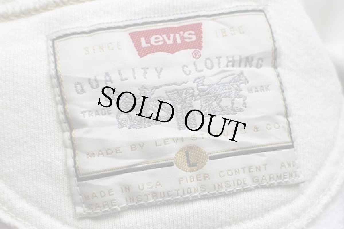 画像5: 90s USA製 Levi'sリーバイス ロゴ スウェット アイボリー L (5)
