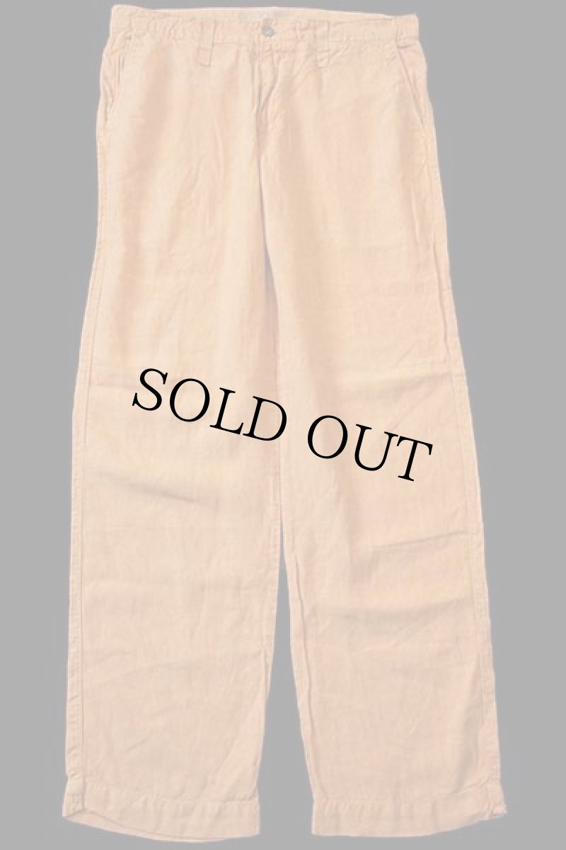 画像2: 00s DOCKERSドッカーズ リネンパンツ 後染め 薄オレンジ w36 L34★ユーロ Levi'sリーバイス (2)