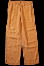 画像2: 00s DOCKERSドッカーズ リネンパンツ 後染め 薄オレンジ w36 L34★ユーロ Levi'sリーバイス (2)