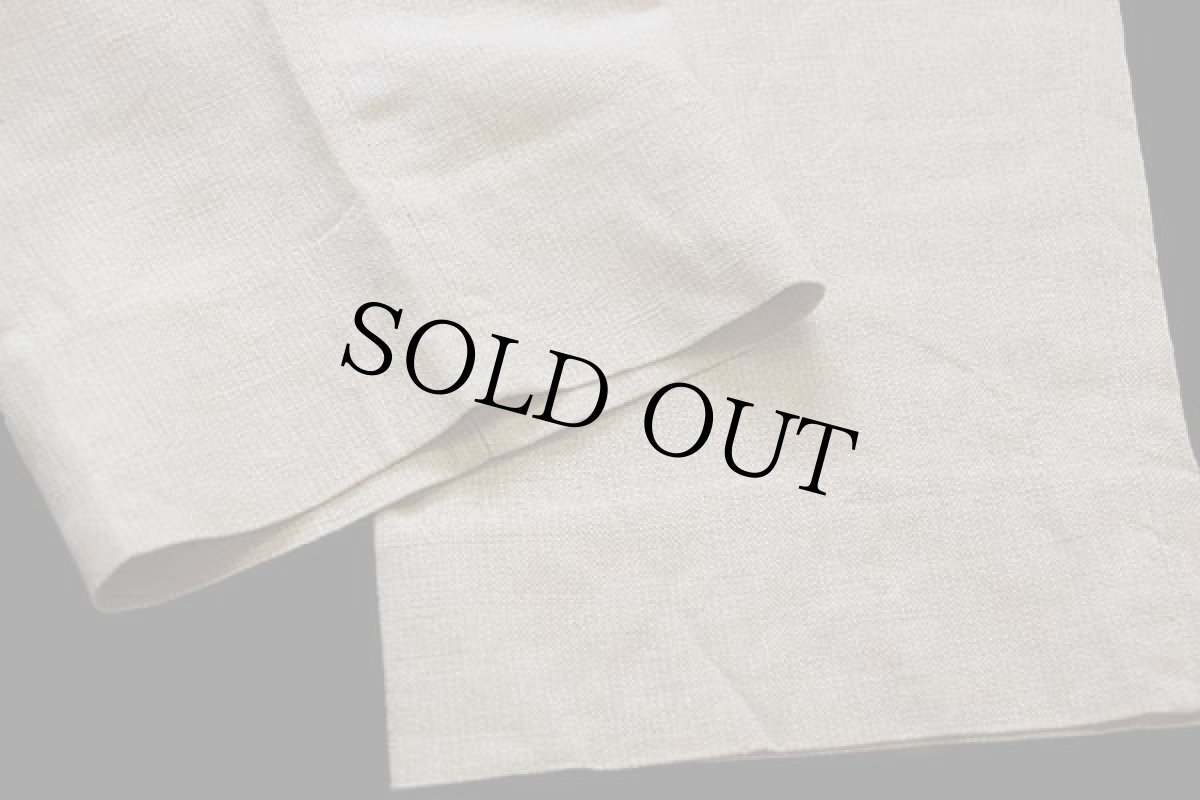 画像8: 90s SLATES スリータック スラックス リネン×コットンパンツ ベージュ w35 L32 (8)