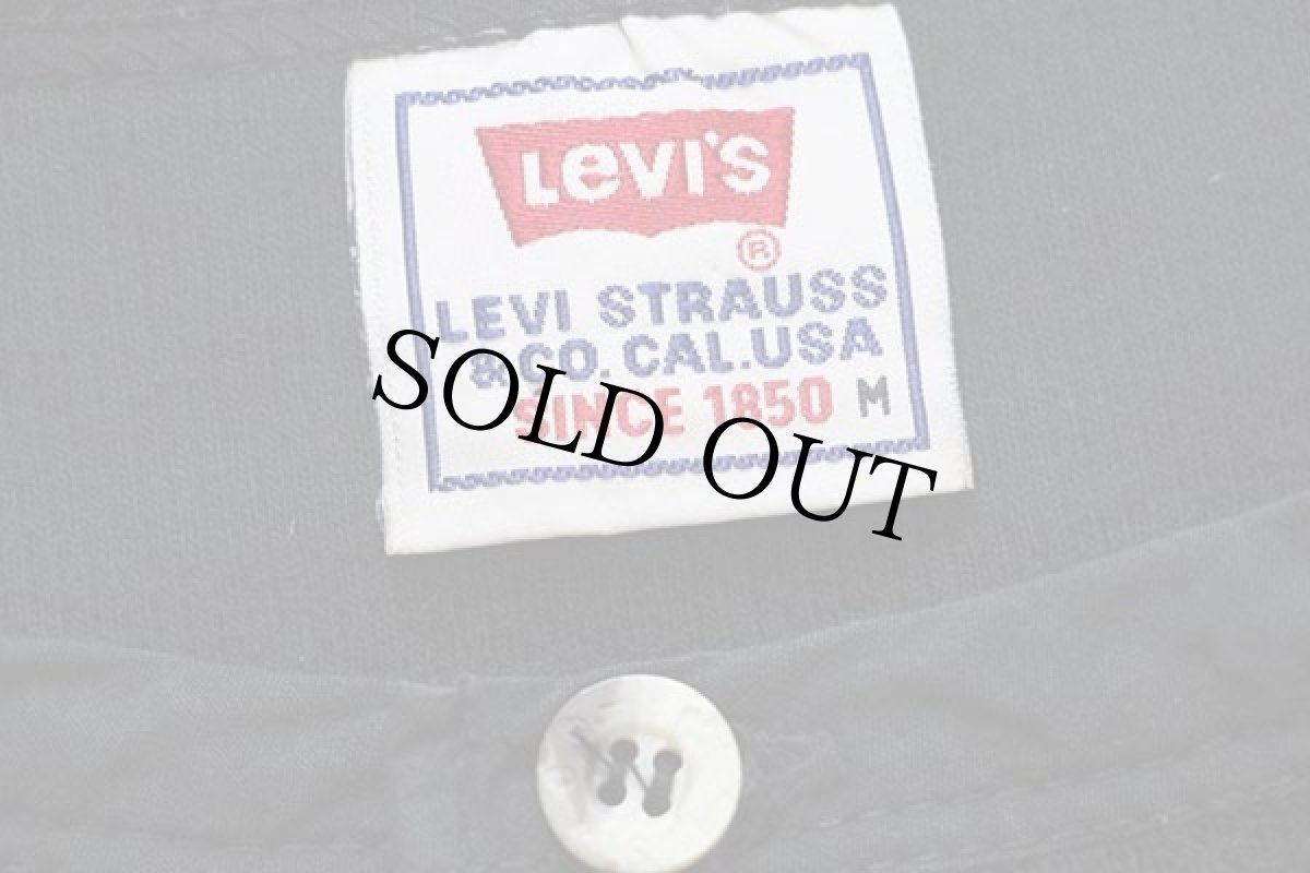 画像4: 90s Levi'sリーバイス ヘンリーネック コットン ニット スウェット 黒★ユーロ (4)