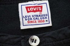 画像4: 90s Levi'sリーバイス ヘンリーネック コットン ニット スウェット 黒★ユーロ (4)