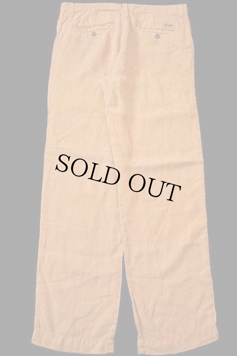 画像3: 00s DOCKERSドッカーズ リネンパンツ 後染め 薄オレンジ w36 L34★ユーロ Levi'sリーバイス (3)