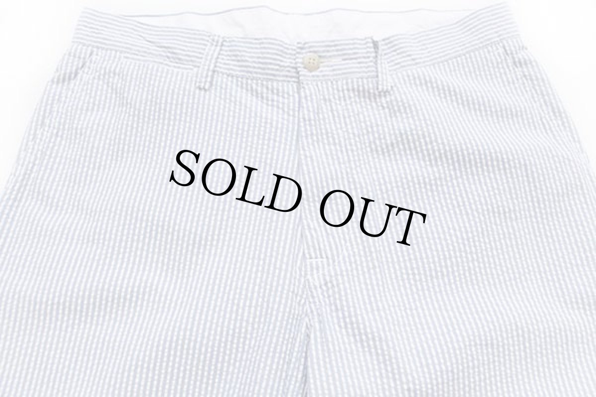 画像4: 00s ポロ ラルフローレン SUFFIELD PANT ストライプ スラックス コットン シアサッカーパンツ サックス×ホワイト w32 L32 (4)