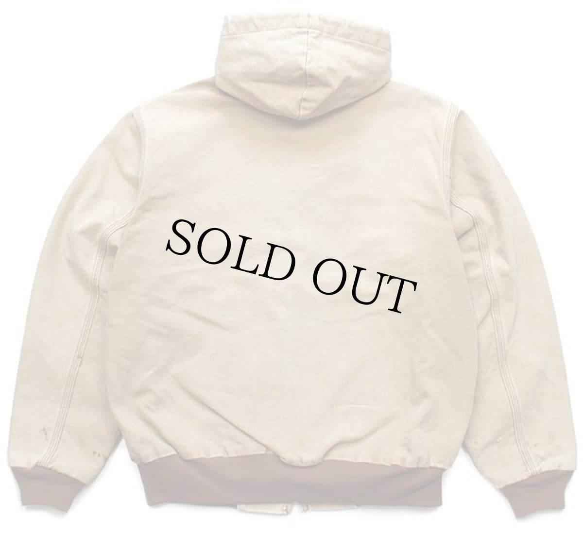 画像2: 90s carharttカーハート 裏サーマル ダック地 アクティブジャケット パーカー 茶 フェード (2)