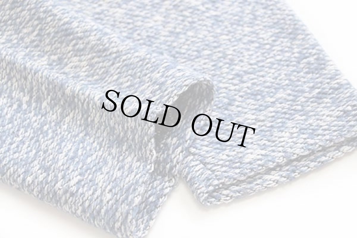 画像6: 90s イタリア製 Levi'sリーバイス ヘンリーネック パイル スウェット 霜降りブルー L (6)