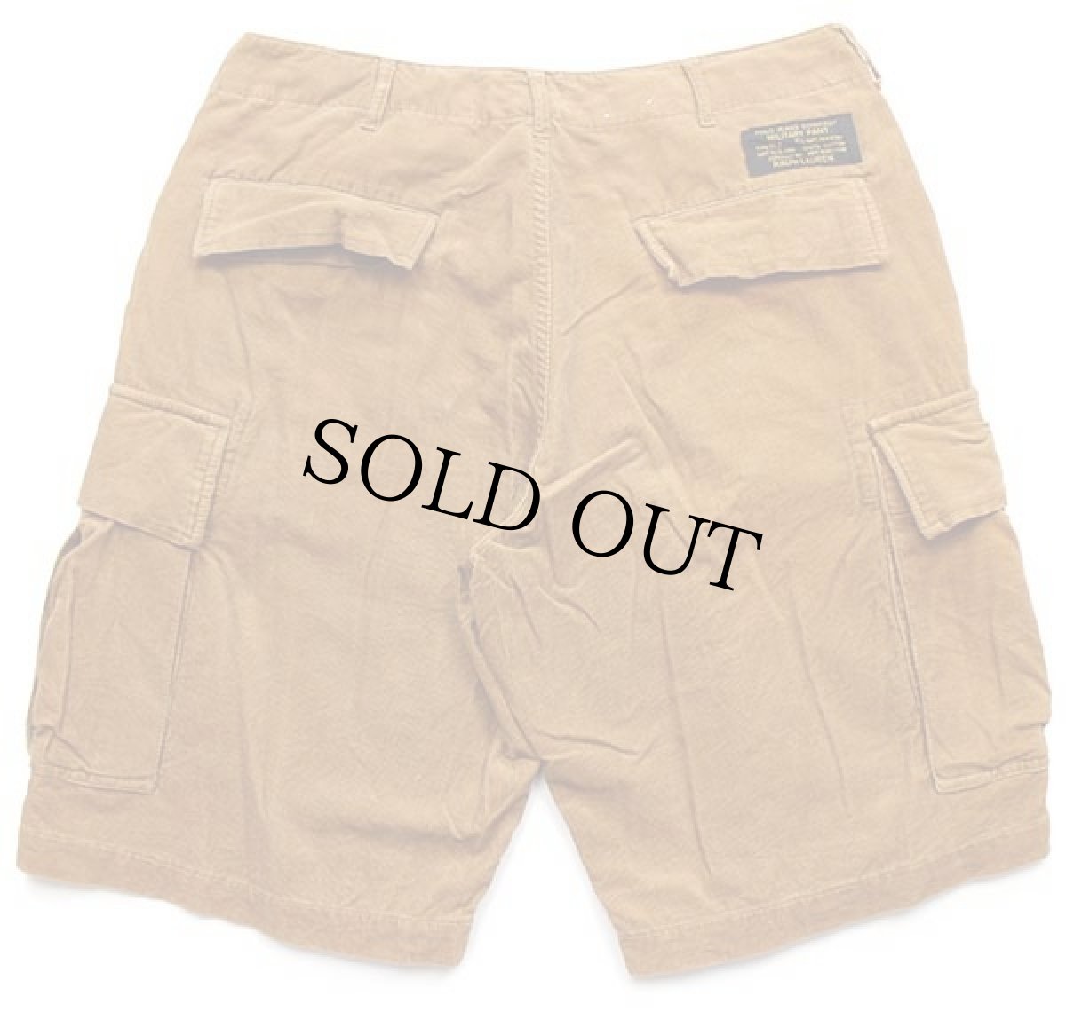 画像2: 00s POLO JEANSポロ ジーンズ ラルフローレン コットン コーデュロイ カーゴ ショートパンツ 茶 31★ショーツ (2)