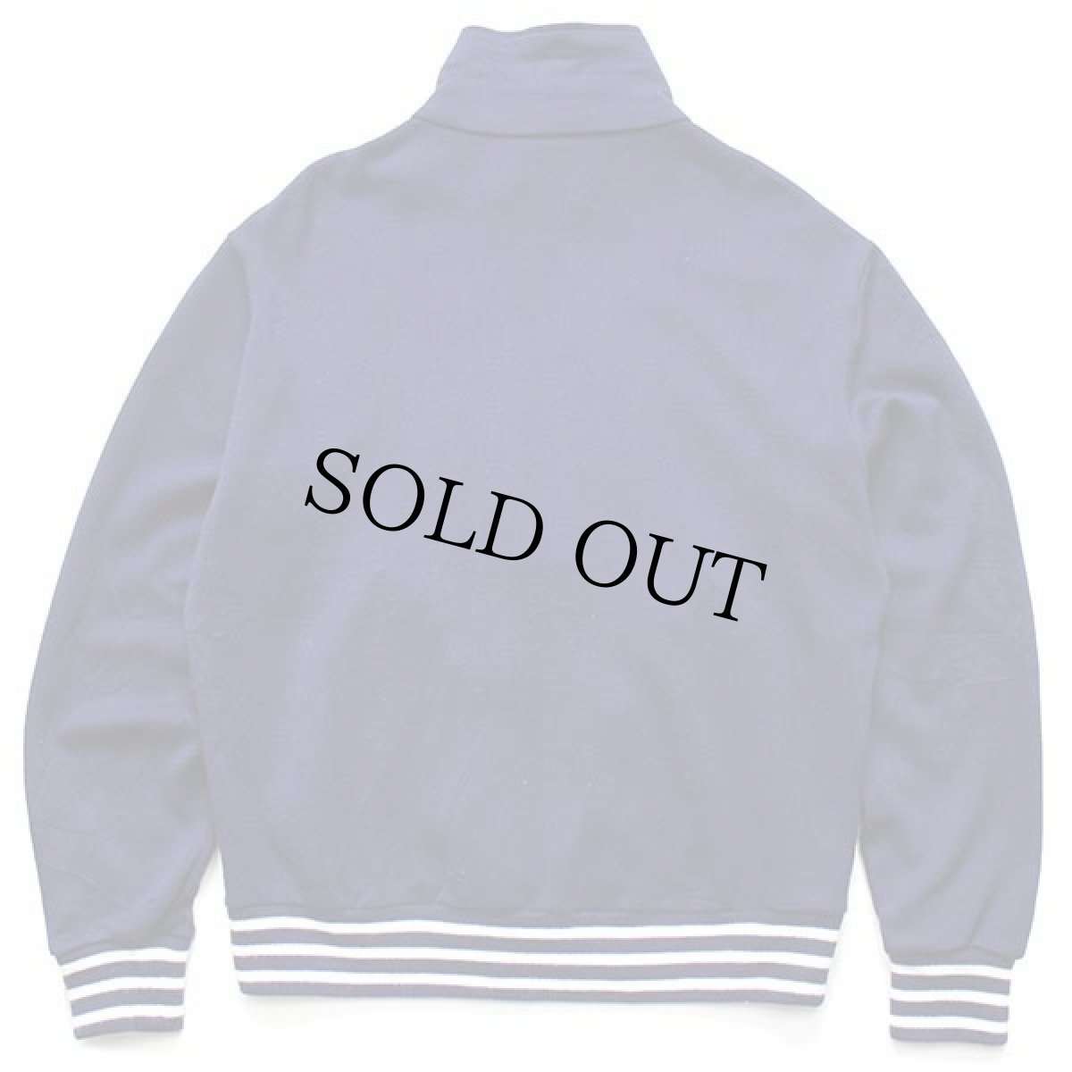 画像2: 70s STAGWHITES 無地 ハイネック アクリル トラックジャケット 紺×白 L★ジャージ (2)