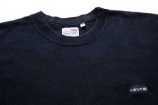 画像3: 90s イタリア製 LEVI'Sリーバイス ワンポイント コットン スウェット 黒 M★ユーロ (3)