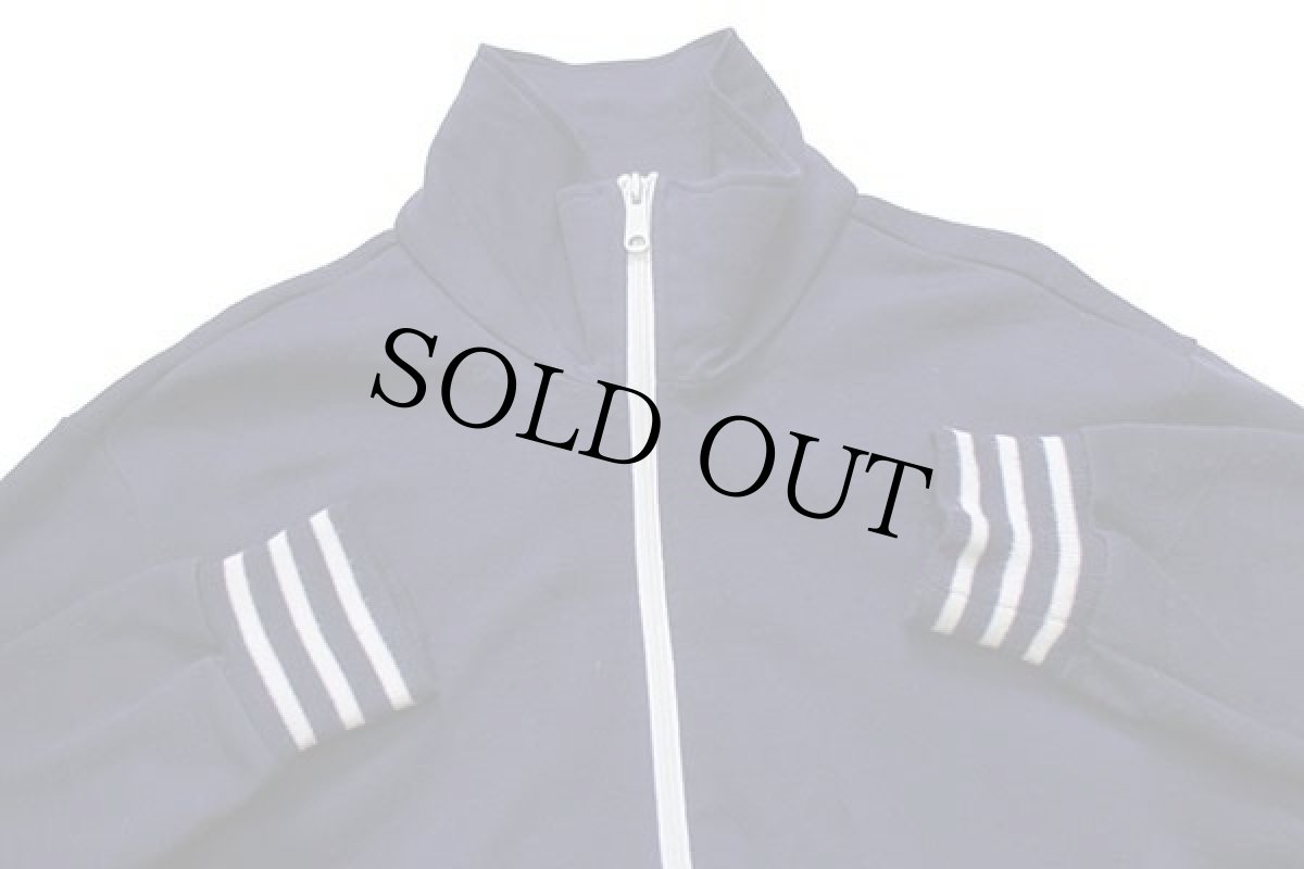 画像3: 70s STAGWHITES 無地 ハイネック アクリル トラックジャケット 紺×白 L★ジャージ (3)