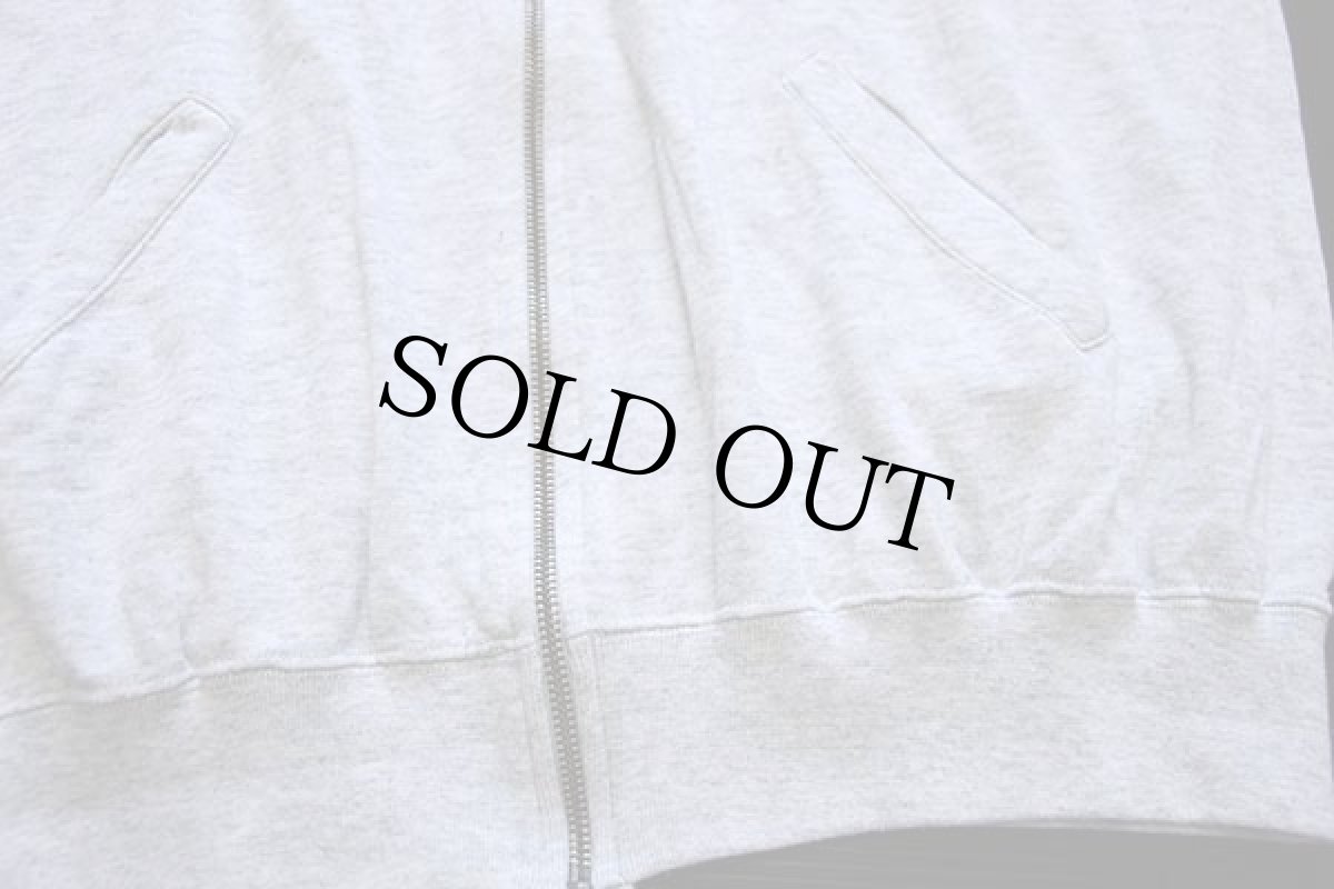 画像5: 90s Championチャンピオン スクリプト ロゴ刺繍 スウェットベスト ジップパーカー 杢ライトグレー M (5)