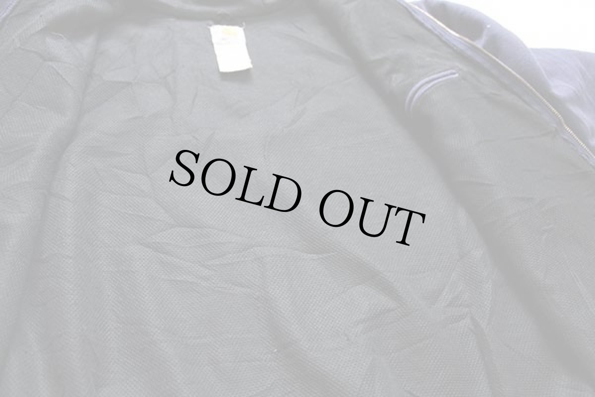 画像4: 00s メキシコ製 carharttカーハート ライナー付き スウェット ジップパーカー ナス紺 (4)