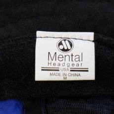 画像5: デッドストック★00s Mental チロリアンテープ ナイロン メッシュ フィッシングハット 青×黒 M (5)