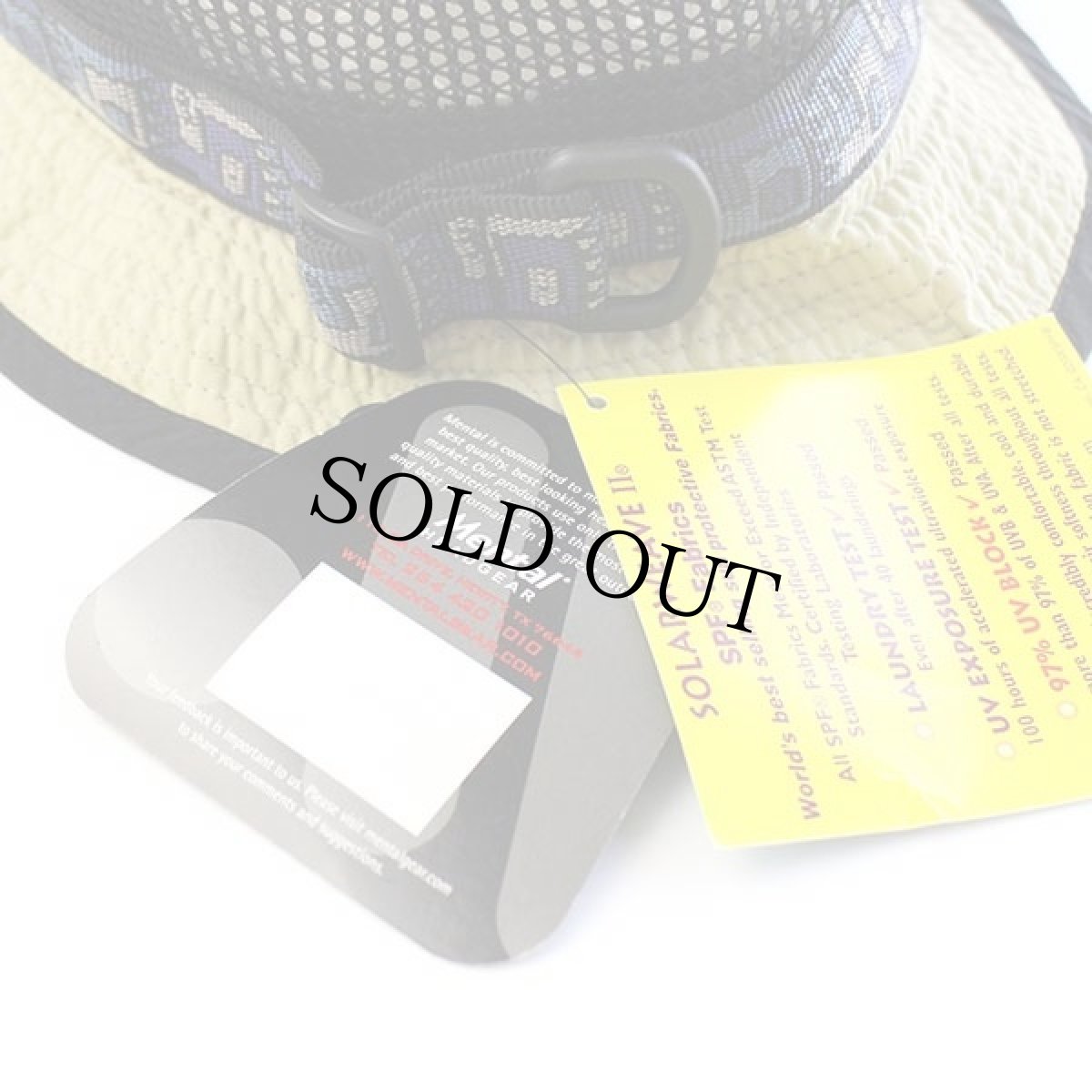 画像8: デッドストック★00s Mental チロリアンテープ ナイロン メッシュ フィッシングハット カーキ×黒 L/XL (8)