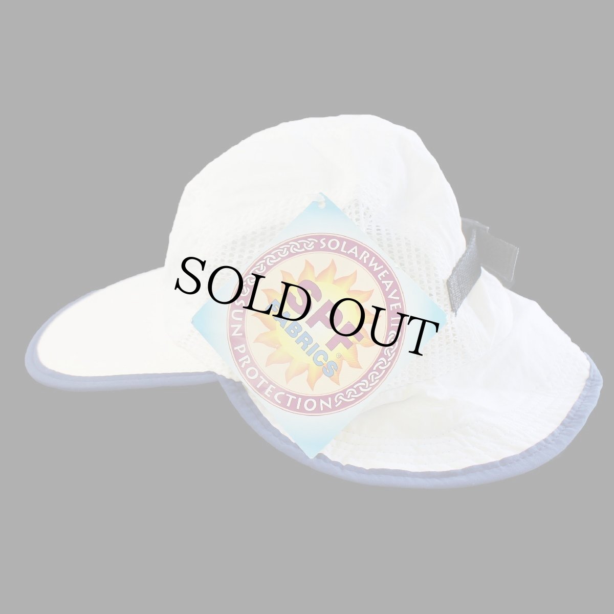 画像3: デッドストック★00s USA製 Mental ナイロン メッシュ フィッシングキャップ 白×青 L (3)