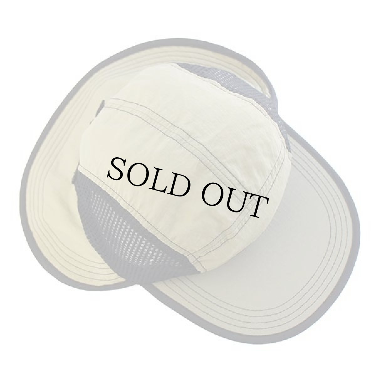 画像3: デッドストック★00s Mental ナイロン メッシュ フィッシングキャップ グレーベージュ×黒 L/XL (3)