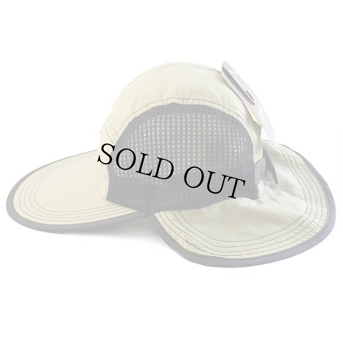 画像3: デッドストック★00s Mental ナイロン メッシュ フィッシングキャップ グレーベージュ×黒 L/XL (3)