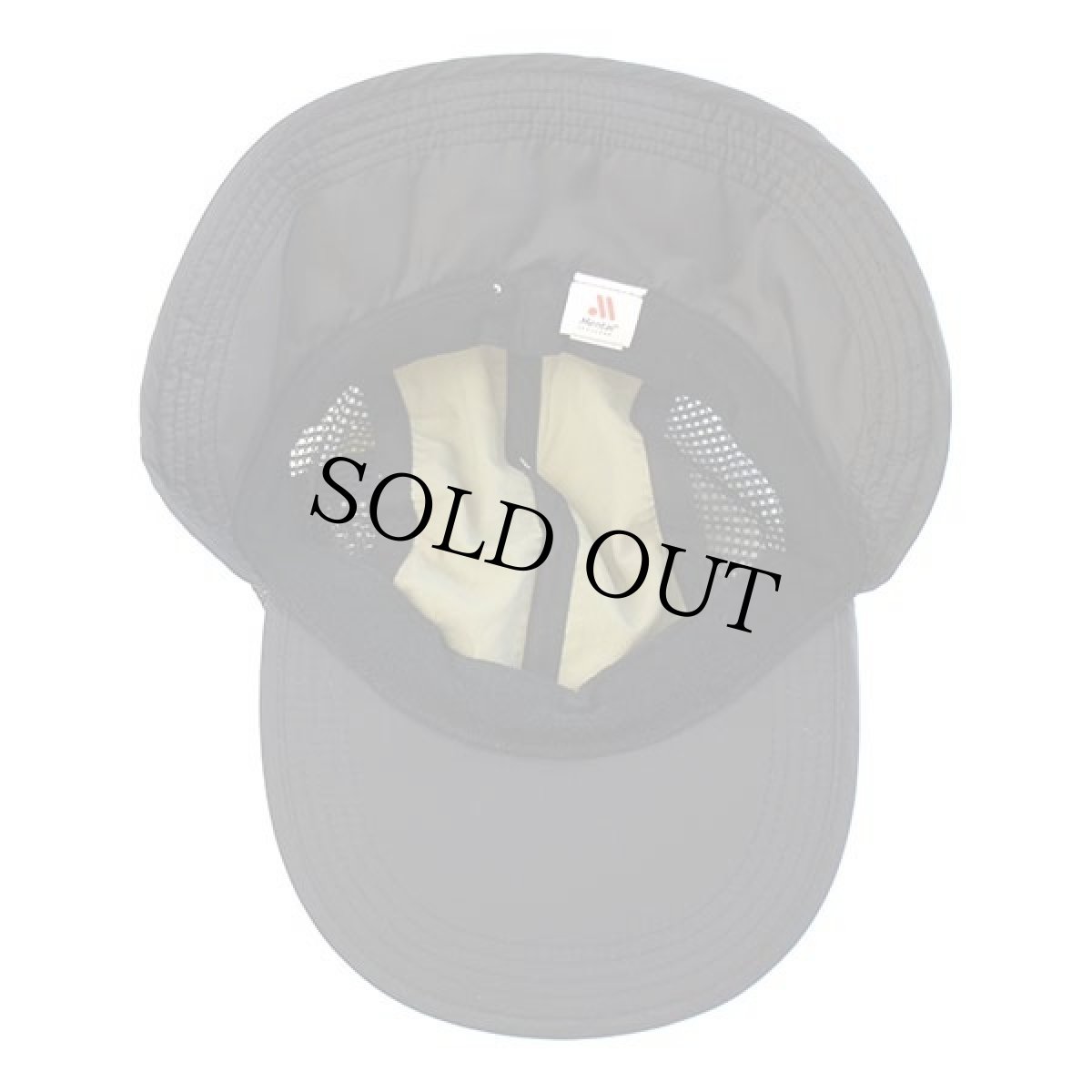 画像6: デッドストック★00s Mental ナイロン メッシュ フィッシングキャップ グレーベージュ×黒 L/XL (6)