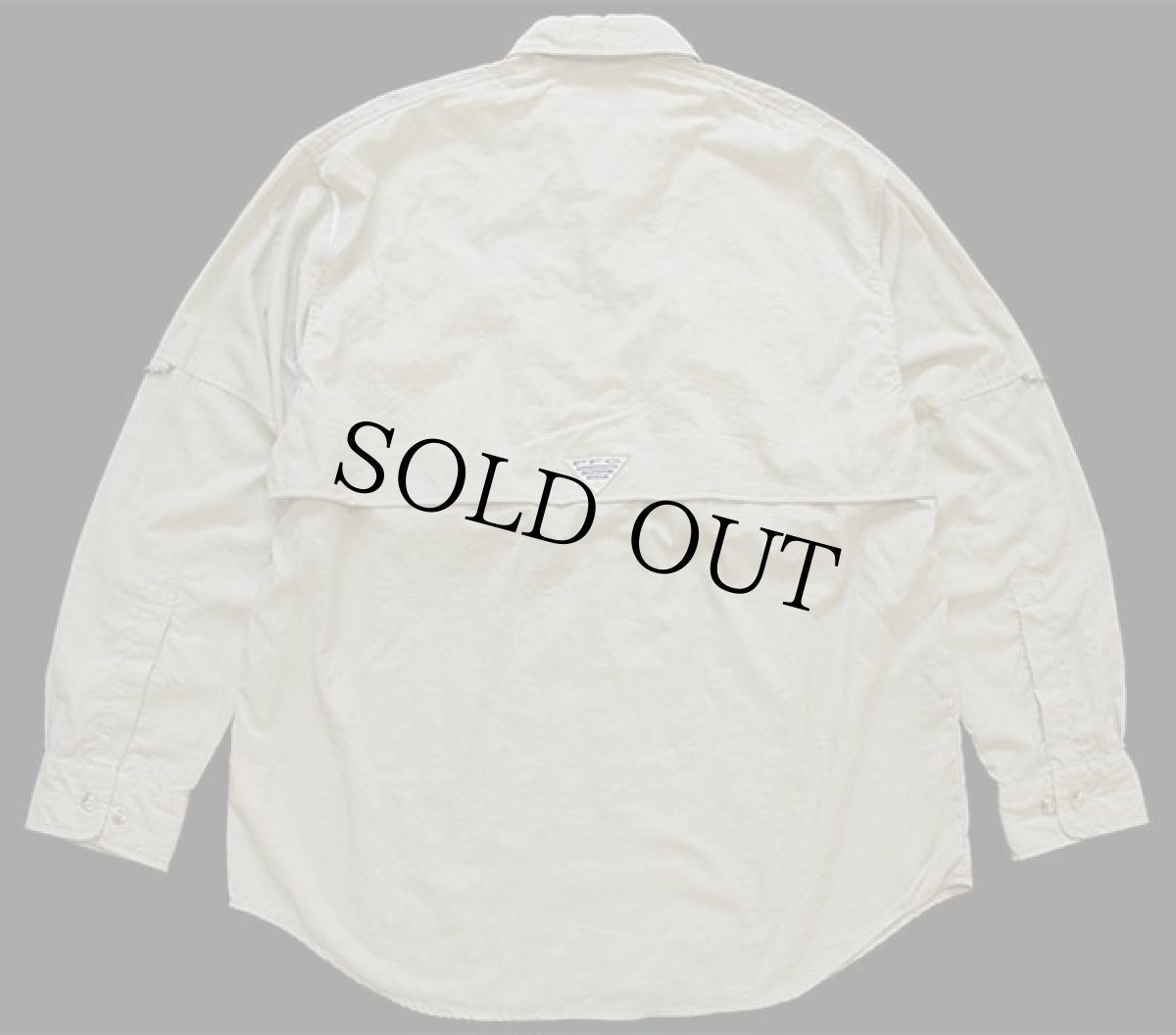 画像2: 90s Columbiaコロンビア PFG ナイロン フィッシングシャツ ベージュ S (2)