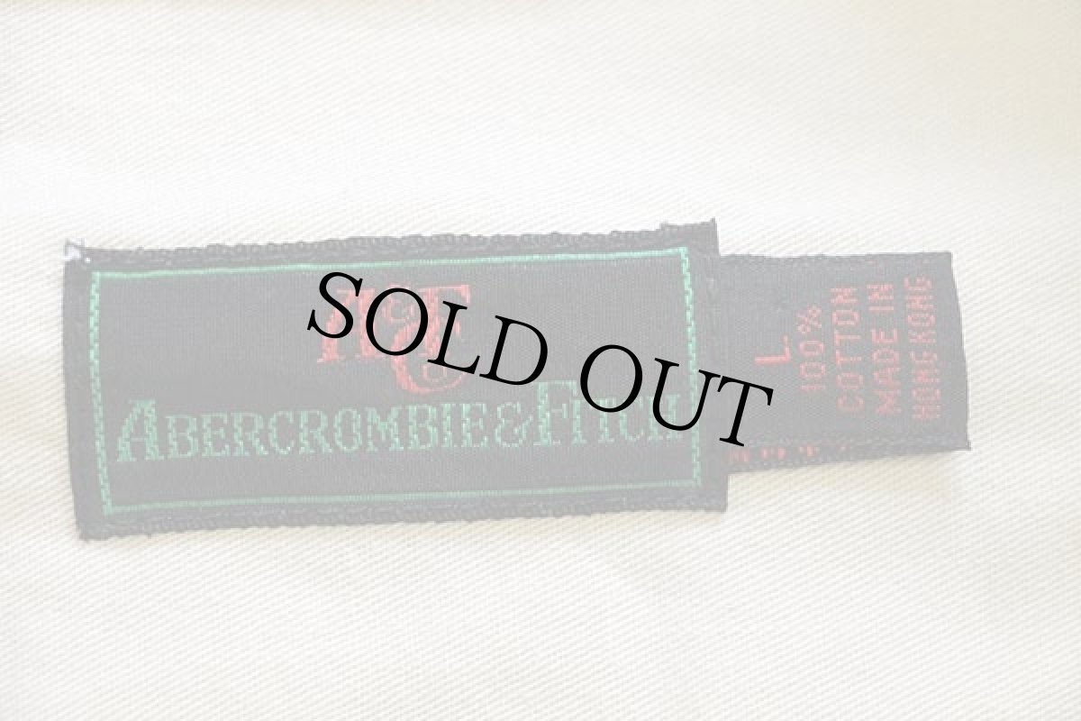 画像4: 80s ABERCROMBIE&FITCH 無地 コットンシャツ ベージュ L★アバクロ (4)