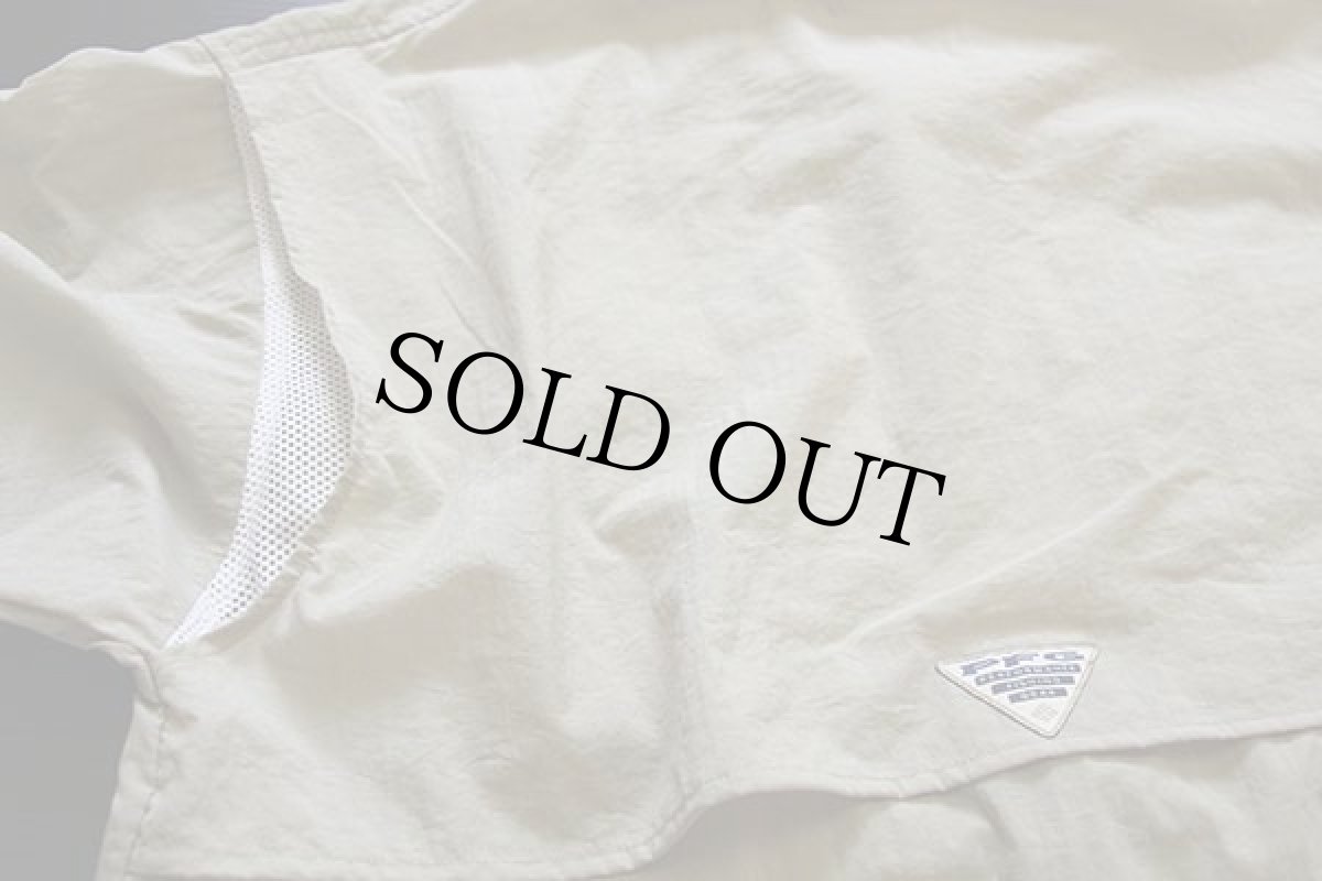 画像5: 90s Columbiaコロンビア PFG ナイロン フィッシングシャツ ベージュ S (5)