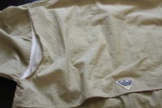 画像5: 90s Columbiaコロンビア PFG ナイロン フィッシングシャツ ベージュ S (5)