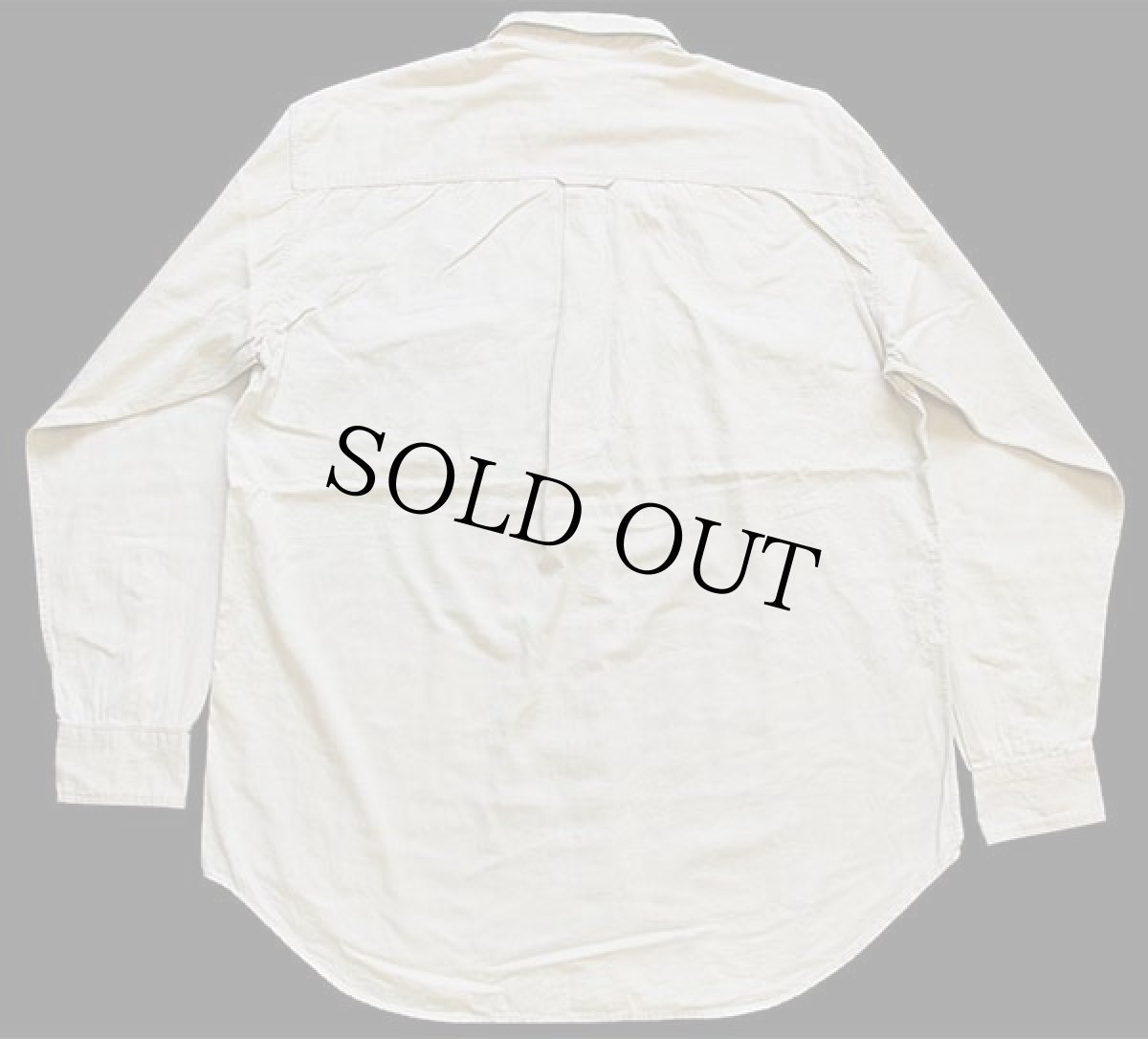 画像2: 80s ABERCROMBIE&FITCH 無地 コットンシャツ ベージュ L★アバクロ (2)