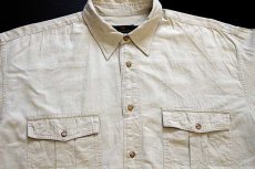 画像3: 80s ABERCROMBIE&FITCH 無地 コットンシャツ ベージュ L★アバクロ (3)