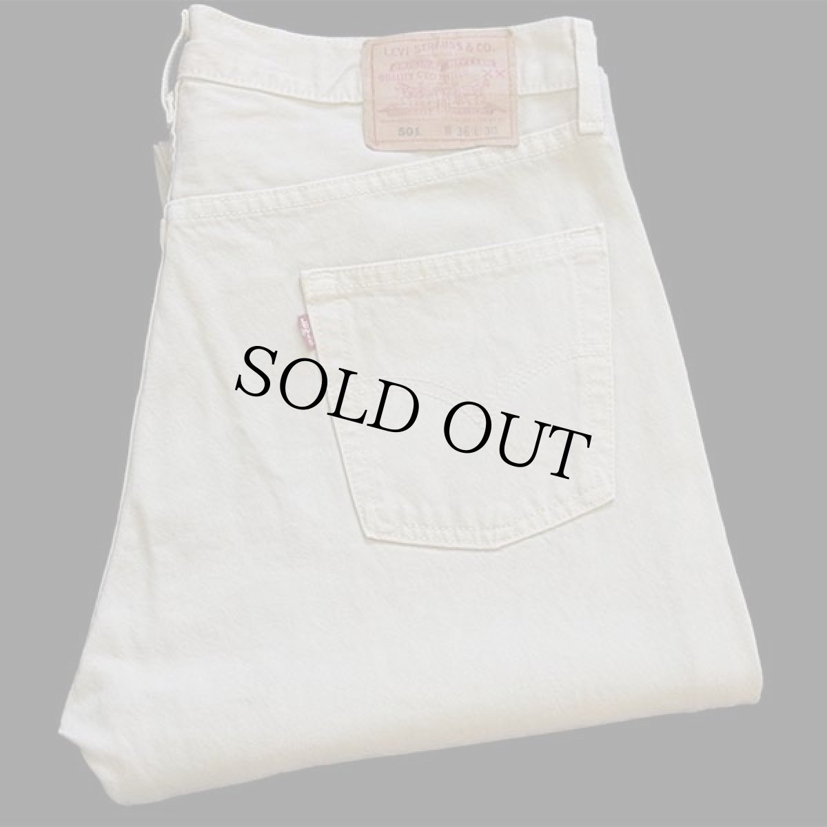 画像1: 00s USA製 Levi'sリーバイス 501 カラーデニムパンツ 後染め カーキ w36 (1)