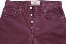 画像4: 90s Levi'sリーバイス 451 コットンツイルパンツ ワインレッド w30 L32★ユーロ (4)